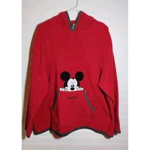 Mickey Unlimited Womens Xlg Mickey‎ Mouse Fleece Hoodie Red READ Description